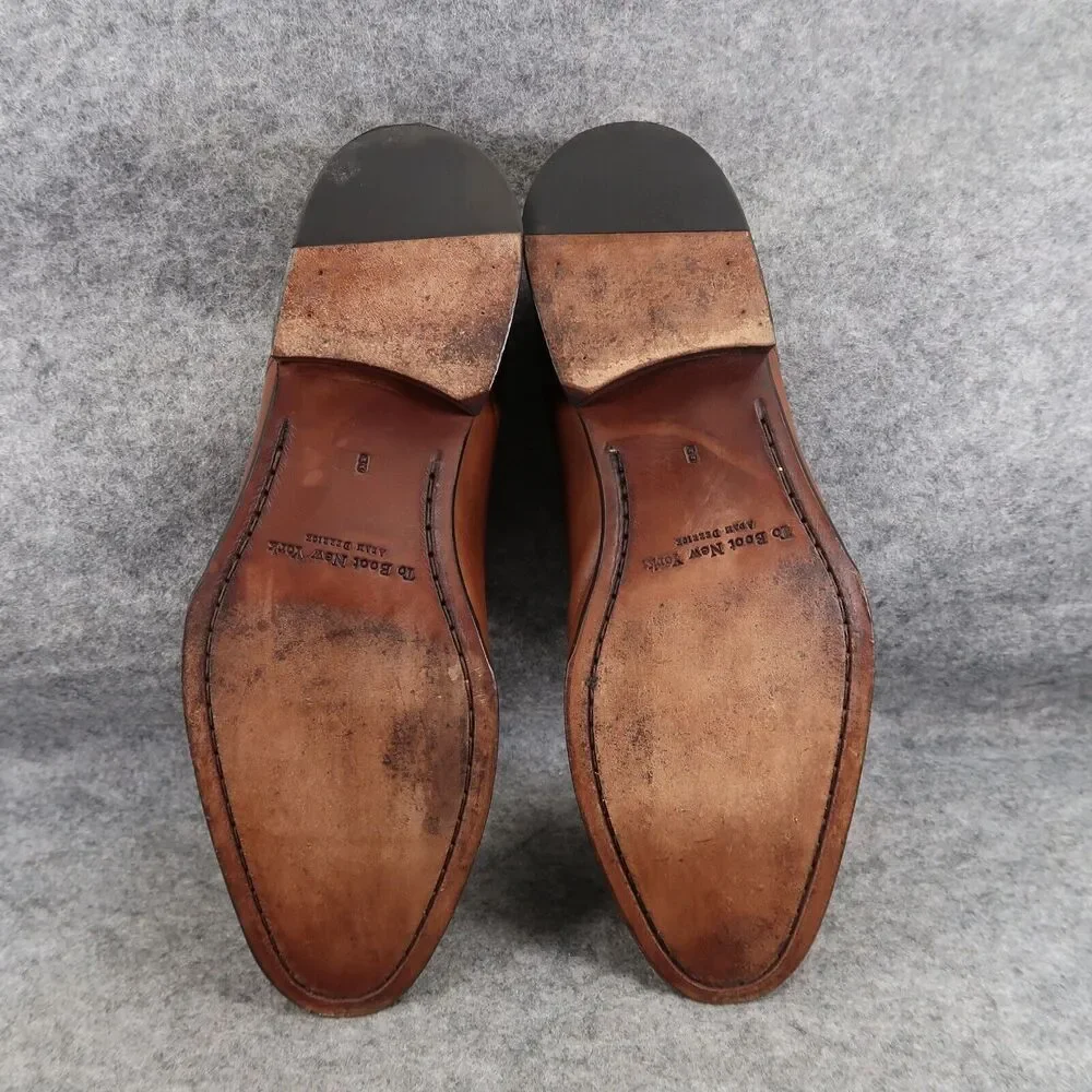 To Boot Shoes Men 8 Oxford Cap Toe Formal Calf Leather Brandon II Classic Cognac